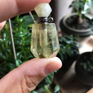 Citrine oil bottle pendant
